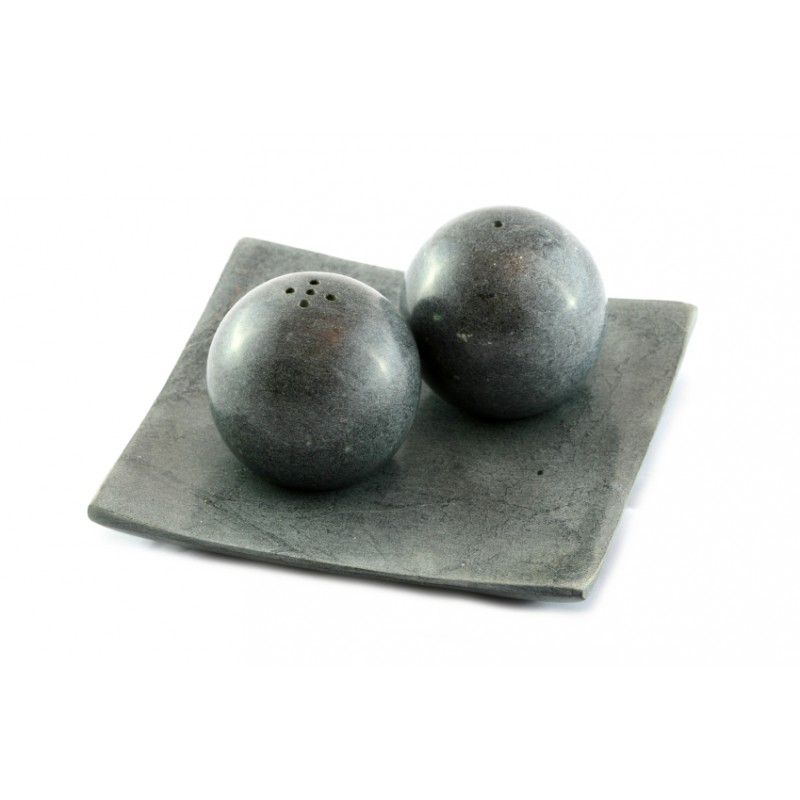 Stone Salt and Pepper Shakers