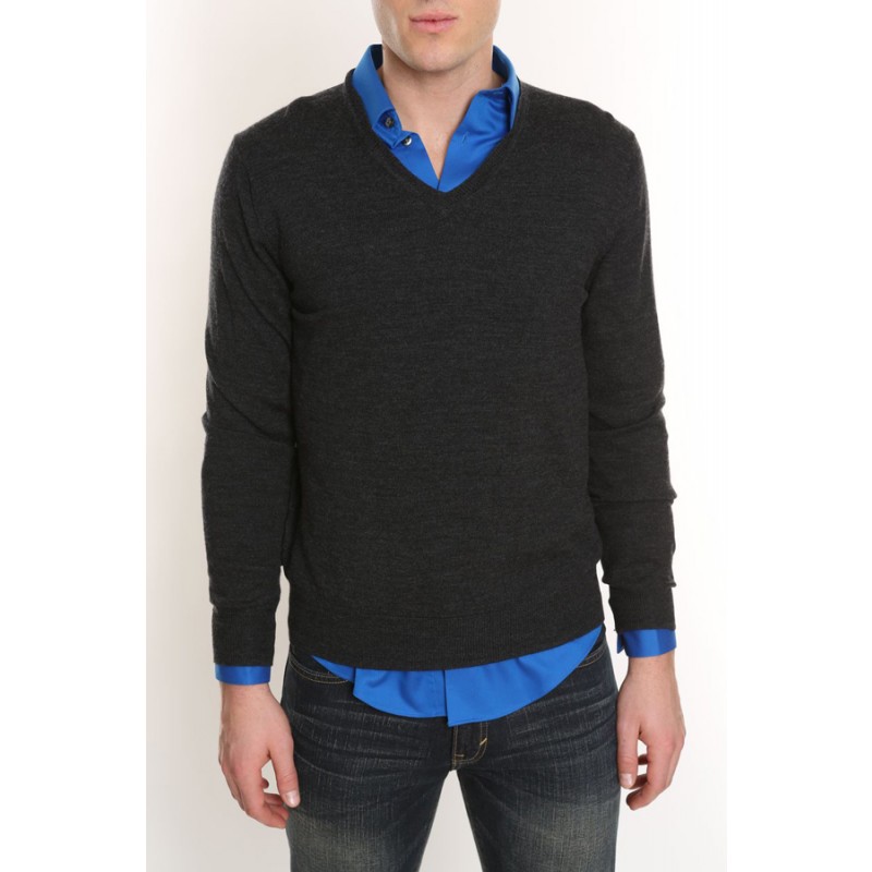 Merino V-neck Pullover Sweater